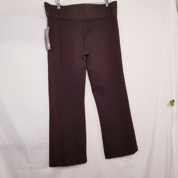 NWT's-Slim Sation by Multiples Brown Pull On Tummy Slimming Stretch Pants Sz 10 - Picture 3 of 7